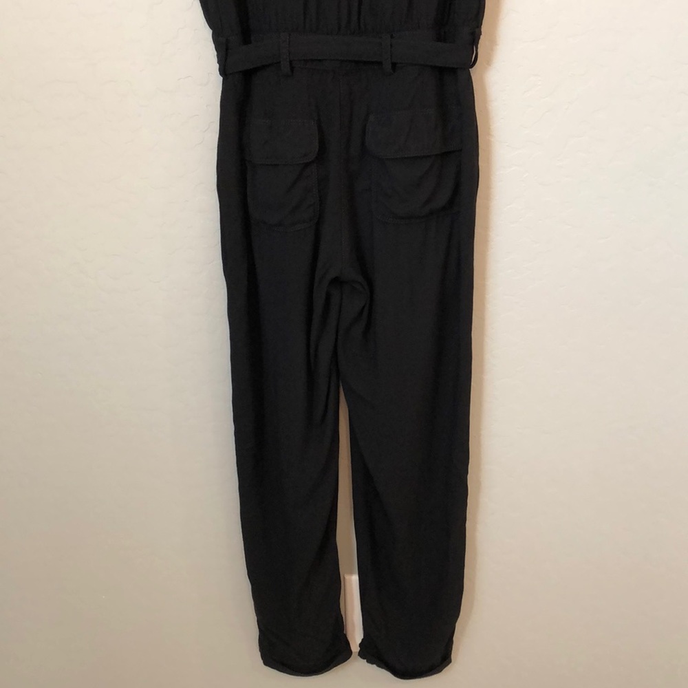 Express Black Drop Waist Button Down Jumpsuit Xs - image 6